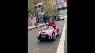 beautiful pink girl kids electric car