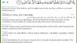 Quran Translation in English , Chinese , German , Indonesian , Korean , Russian & Urdu Chapter95