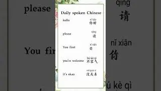 💕Join us to learnmore Chinese#Learn Chinese#mandarin#please#hello#you&rsquo;re welcome#It&rsquo;s OK#You first