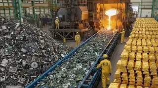 Inside the Factory: How Gold miners are mining Gold from Computer scrap! 
