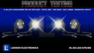 10 Million Candlepower 36W LED Spotlight - Pistol Grip - 1600' Beam - 3200 Lumens - Momentary Switch