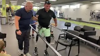 Ryan's First Steps as Bilateral Hemipelvectomy/BK Amputee