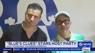 Steve and Joe help kids find &lsquo;Blue&rsquo;s Clues&rsquo; at East Tennessee Children&rsquo;s Hospital