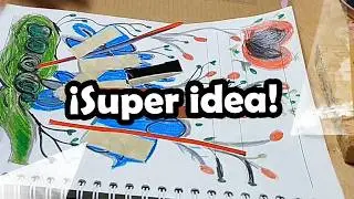 Супер идея! Абстрактный рисунок растения ✏️🌿 #video #dibujo #abstractdrawing