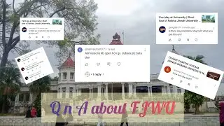 QnA video | Answering few questions about Fatima Jinnah Women University (Part 1)