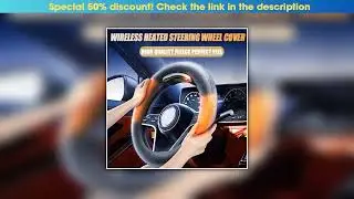 Hot Picks Graphene Wireless Heated Steering Wheel Cover Universal Winter Leather Suede Hand Sewn Pl