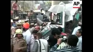 At least two people were killed and several injured in New Delhi on Sunday after bridge still under-