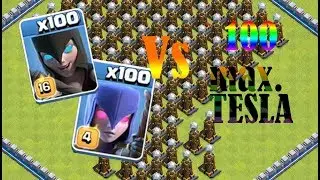 NIGHT WITCH or WITCH vs 100 hidden max tesla | insane attacks | first time on youtube