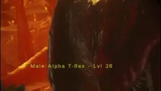 Ark Survival Evolved Spino vs. Alpha Rex Crazy close battle