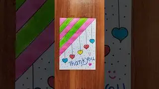 Beautiful ❤️ Thankyou Card Making / Thankyou Card #shorts #card