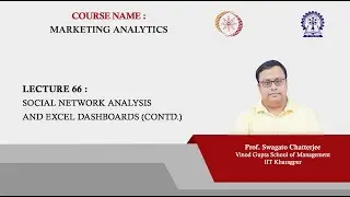 Lecture 66: Social Network Analysis and Excel Dashboards (Contd.)