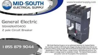 General Electric SGHA26AT0400, 400 Amp, 600 Volt, 2 Pole Circuit Breaker