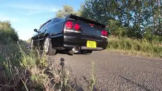 ER34 Skyline (R34 GTT) 4 Door  - HKS 409 Cat-back exhaust Outside