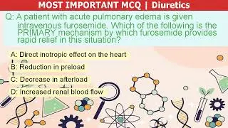 Master Diuretics with MCQs!🚀 #PharmacyExam #MedicalTutorial #MCQChallenge