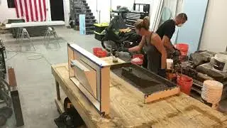Casting GFRC concrete sinks