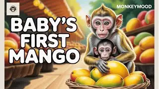 Baby Monkey&rsquo;s First Mango at the Market 🥭🐒 | Heartwarming Moment