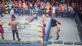 WWE 2k25 faction wars stage 2 Main event men's 4 on 4 tag team match Saturday January 10th 2026
