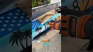 Let&rsquo;s curb paint! #curbpainting #curb #americanflag #arenascurbappeal #trending