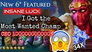 CEO 1000000% Got the Most Wanted Champion😱😱😱😱 Insane Luck | 34X New 6* Featured |