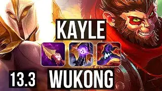 KAYLE vs WUKONG (TOP) | 6 solo kills, 1100+ games, 1.4M mastery, Dominating | EUW Master | 13.3