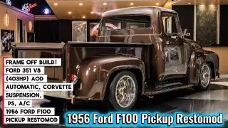 AOD Automatic, Corvette Suspension, PS, A/C 1956 Ford F100 Pickup Restomod