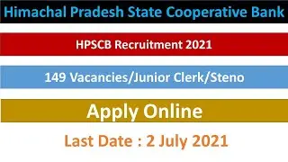 HPSCB Recruitment 2021|hp state cooperative bank recruitment 2021|hp govt jobs 2021|Bank Jobs 2021