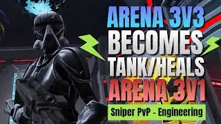 Arena 3v3 Becomes 3v1 vs Tank/Heals (Orbital Station Arena) | Sniper - Engineering - PvP 7.6