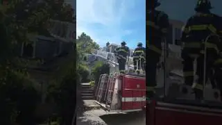 Lowell Ladder company conducting drill.