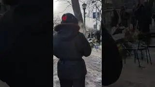 Arriving at Alex Pretti's murder/memorial site--Jan 25 2026