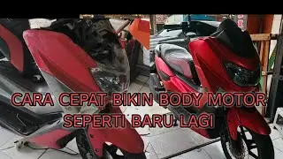 Stiker full body nmax old warna merah satin
