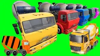 TRANSPORTING MIXER TRUCK COLORFULL RED, YELLOW, BLUE, GREEN, MAGENTA ON THE TRACK IN SKY #253 _ FS22