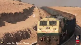 Indian Railways on high sand dunes- Steepest Gradient Of Indian Railways EMD Roller Coaster