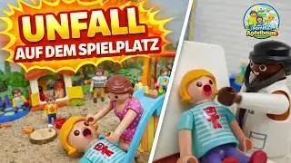 Playmobil Unfall auf dem Spielplatz Film mit Familie Apfelbaum - Geschichte - Video