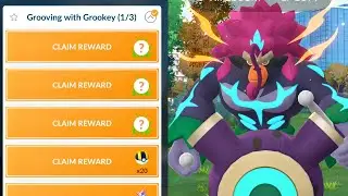 Grooving With Grookey - Paid Special Research - Caught Unexpected Shiny Pok&eacute;mon 