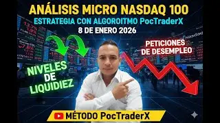 An&aacute;lisis premercado Micro Nasdaq 100: Niveles de Liquidez y Peticiones de Desempleo 8 de Enero 2026