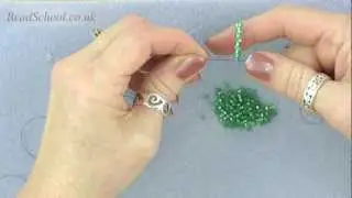 Beadschool Tutorial - Techniques: Even Count Peyote Stitch
