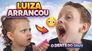 Davi com dor de dente, Luiza vira dentista, é dente voando para todo lado. 😆