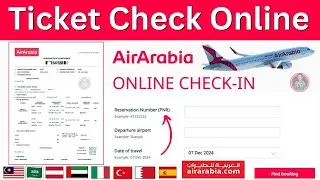 Air Arabia PNR status check online check | How to Ticket check online flight PNR status | The Right