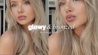 Glowy & Bronzed Makeup Look, Using All My High End Products
