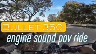 Royal Enfield bullet 350 raw engine sound pov | dji action 4 wide angle motovlog