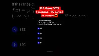 JEE Mains Functions PYQ решен за секунды🔥 Лучшие математические задачи JEE #шорты