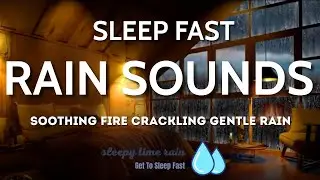 Crackling Fire, Soothing Gentle Rain Sounds, Cozy Bedroom, Insomnia Help, ASMR Sounds, Relaxing