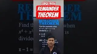 Remainder Theorem || Polynomials Class-9th || Find the remainder