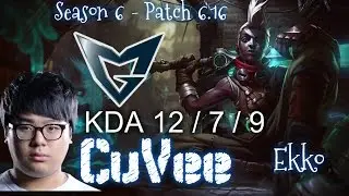 SSG CuVee EKKO vs POPPY Top - Patch 6.16 KR Ranked | League of Legends