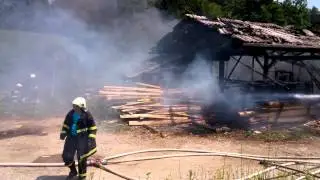 Požar žage Gabrje 04.07.2015