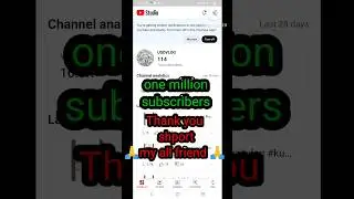 #1million #1000subscriber #1millionviews #subscribers