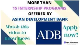Asian development Bank Hiring Interns 2022 | Bank Recruitments | Intern Hiring | job updates |