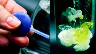 Ink in water, macro beautiful asmr to relax and fall asleep quickly, color in water.