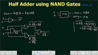 Half Adder using NAND Gates