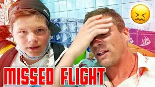 WE MISSED OUR FLIGHT HOME | TRYING TO FIND A WAY HOME | STRANDED W/ 4 KIDS IN AIRPORT OVERSEAS